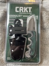 CRKT Bowie Fixed Blade Knife 5Cr15MoV Resin Handle Sheath Included