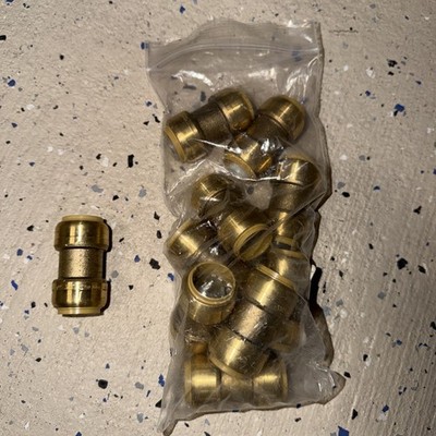 Lot of 10 Shark-bite 3/4 X3/4 Coupling Union Fitting Brass Plumbing Fittings
