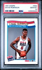 1991 HOOPS #583 DAVID ROBINSON PSA 10
