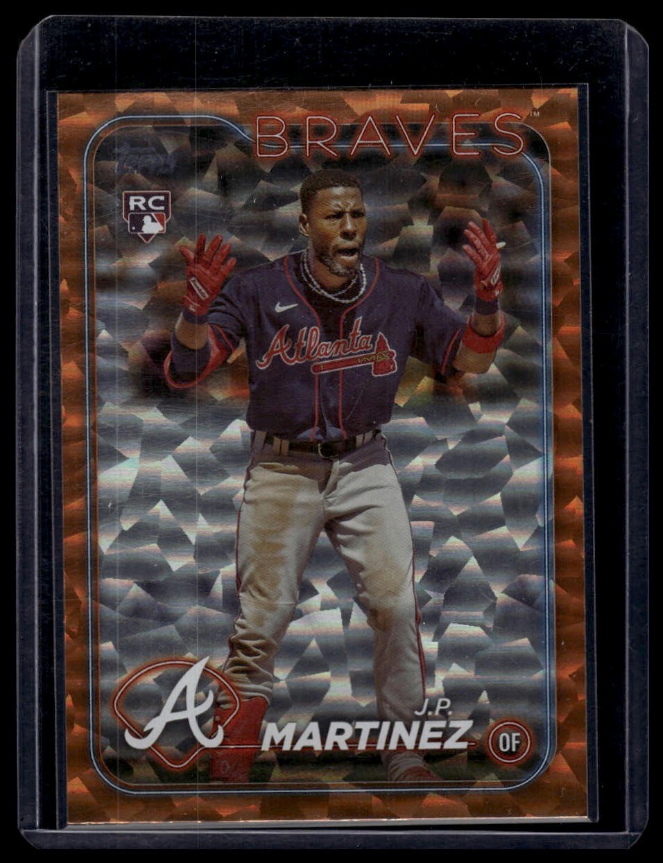 2024 Topps #685 J.P. Martinez Orange Crackle Foil #/299