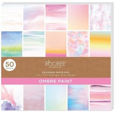 Ombre Scrapbook Paper Pad 50 Sheets 25 Designs Watercolor Cardstock Crafts DIY