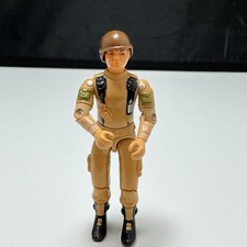 Vtg 1983 GI Joe Tan Grunt V2 Falcon Pilot 100% Complete Figure Helmet