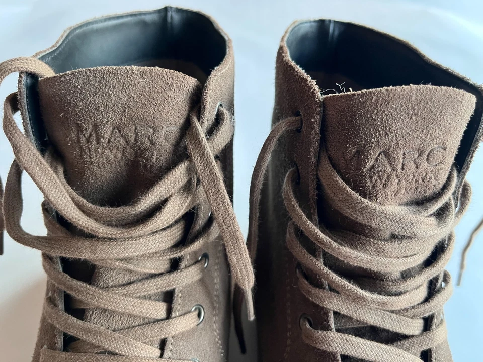 Andrew Marc New York Marrón Gamuza Cuero Botas Informales Para Hombre Talla US 12 EUR 46 Foto 3 de 4