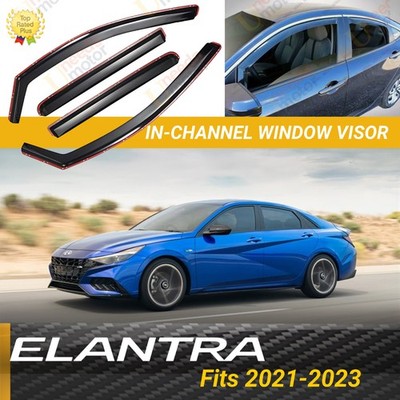 For Hyundai Elantra 2021-2023 In-Channel Vent Window Visors Guard Deflectors