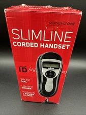 Packard Bell Corded Phone Handset Telephone Speed Dial Lighted Ringer Black ID