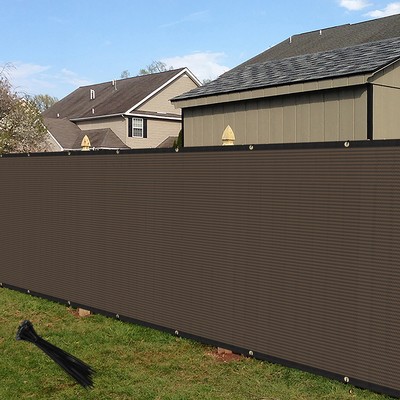 1ft Brown Privacy Fence Screen Garden Heavy Duty Mesh Net Cover Custom Length