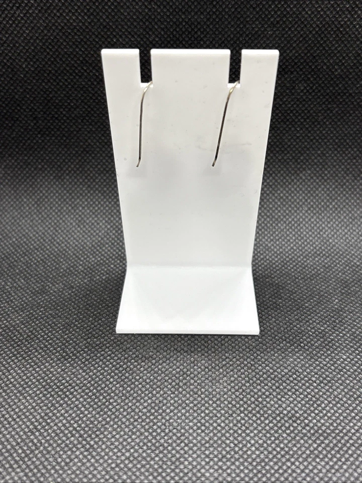 Native American-style sterling silver dangle earrings oval turquoise gemstones - Image 2 of 4