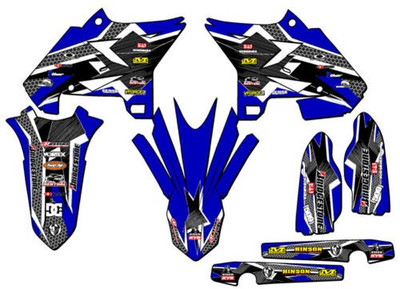 2008-2014 Passt Für UFO RESTYLE YZ 250 2-TAKT PODIUM Blaue Senge Grafikset