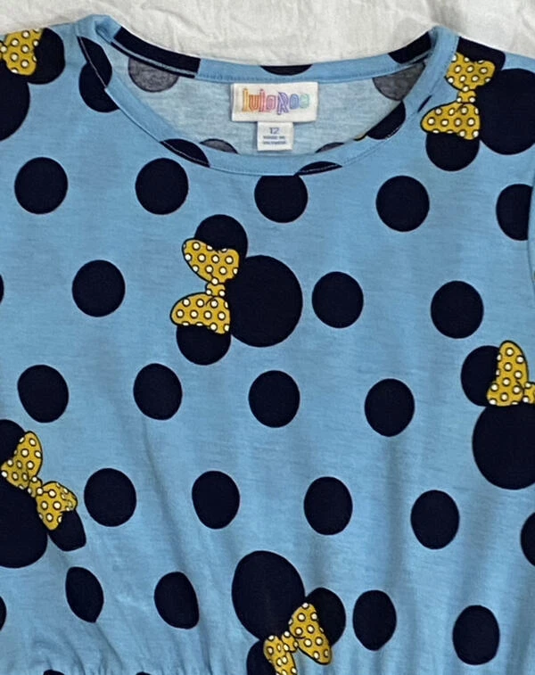 Vestidos Lularoe 3 Niñas Minnie Mouse y Negro/Blanco Talla 12 Nuevos sin Etiquetas Foto 4 de 4