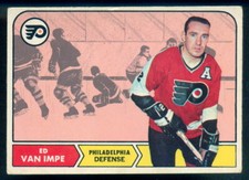 1968-69 OPC O PEE CHEE HOCKEY #91 ED VAN IMPE EX+ PHILADELPHIA FLYERS Card