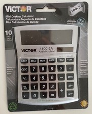 Victor 1100-3A Antimicrobial Compact Desktop Calculator 10-Digit LCD 11003A