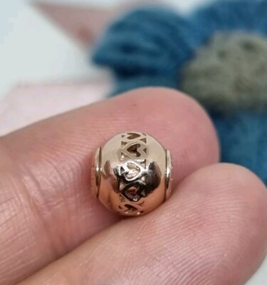 Genuine PANDORA Essence Collection Rose Gold CARING Charm