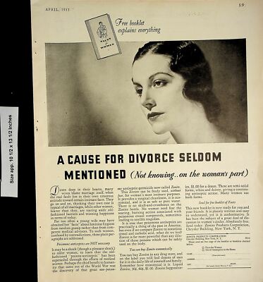 1933 Facts for Women Booklet Zonite Vintage Print Ad 4607