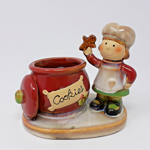 Yankee Tea Light Candle Holder Baker Girl & Cookie Jar Ronnie Walter Granny Core