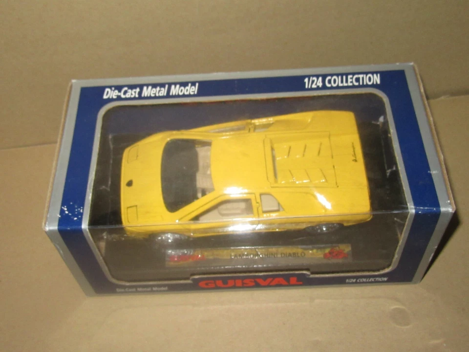 356O Guisval 40202 CINA Lamborghini Diablo GIALLO 1:24 Collezione + Scatola - Immagine 3 di 4
