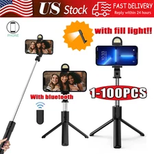 US Selfie Stick Tripod Remote Desktop Stand Phone Holder For iPhone Samsung LOT