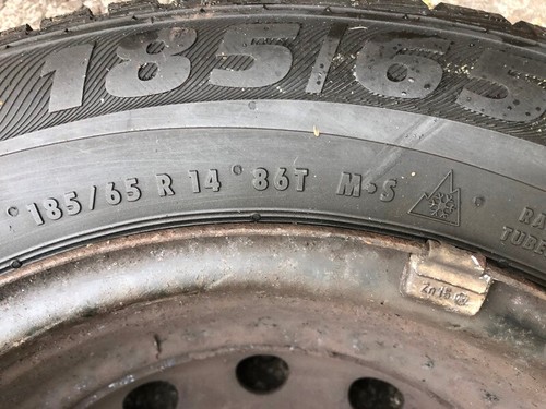 4xkomplette Wintereifen+Felgen 185/65R14 86T für Peugeot 207,Partner,Citroen C3 - Bild 3 von 14