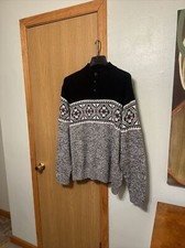Chaps NWT XXL Multi-Color w/Fair Isle Print Mockneck Long Sleeve Sweater