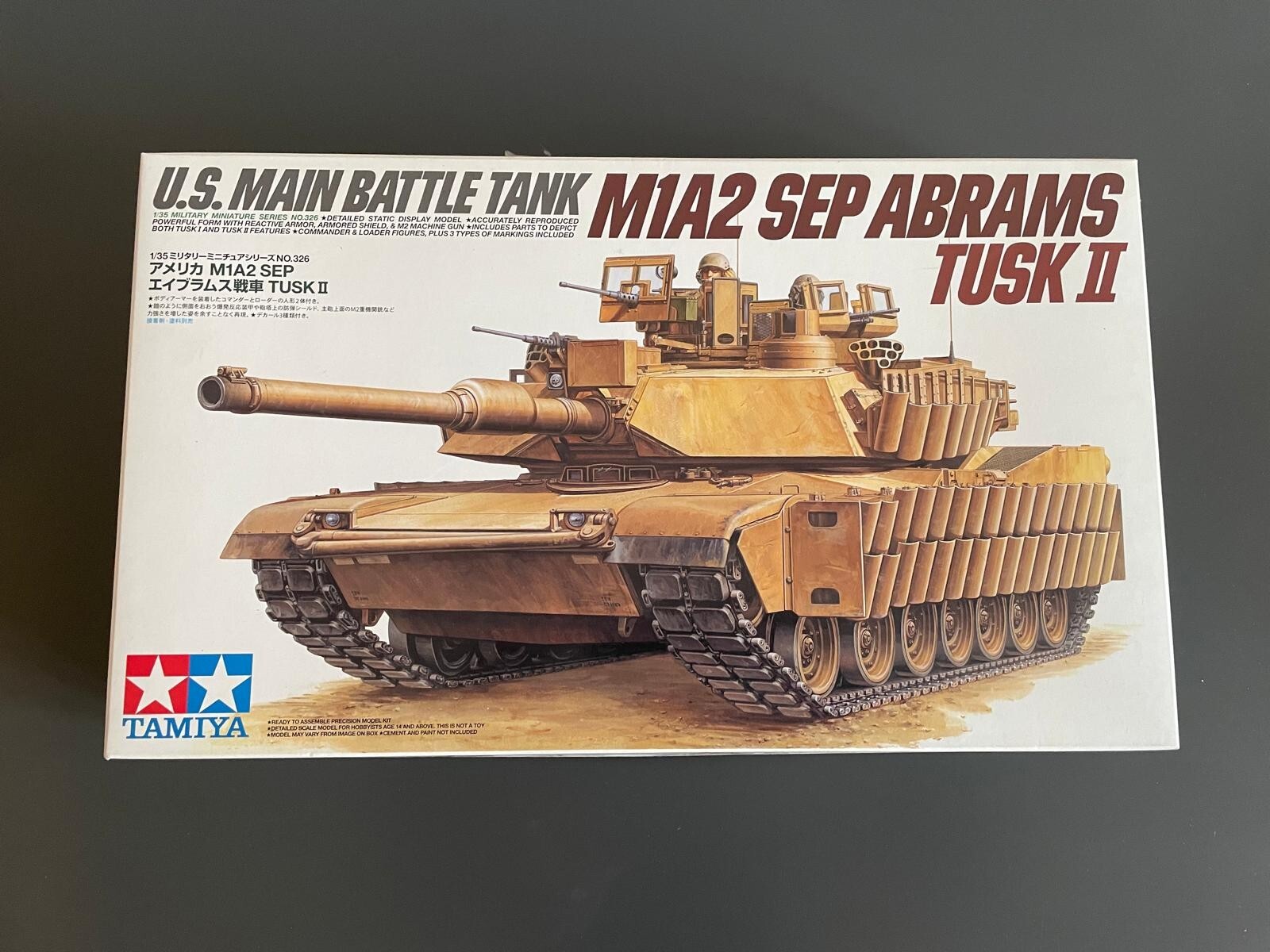 Modellino Tamiya Carroarmato Abrams M1A2 Sep TUSK II 1:35 series 326