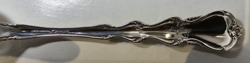 ANGELIQUE-INTERNATIONAL STERLING SILVER PIERCED TABLESPOON SERVING SPOON - Picture 9 of 11