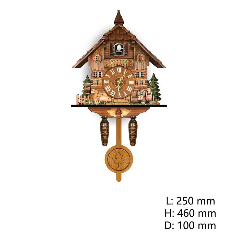 Vintage Cuckoo Wall Clock - Elegant Black Forest Design with Singing Feature - Image 3 of 4
