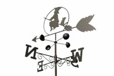 Weathervanes- Steel Witch on a Broom Weathervane