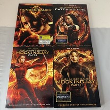 4 DVD Lot: THE HUNGER GAMES Film COLLECTION (1~Catching Fire~Mockingjay 1 & 2)