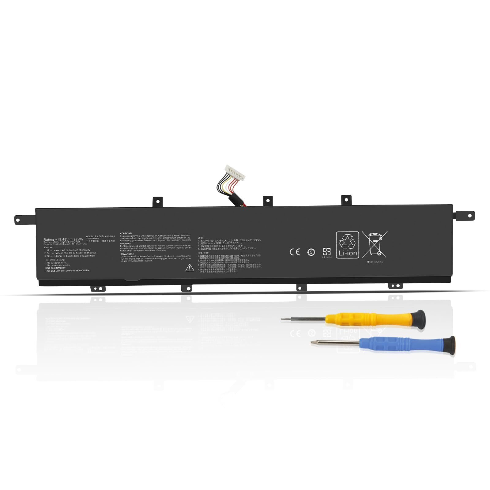 K KYUER 92Wh C42N2008 Laptop Batteria per Asus ZenBook Pro Duo 15 OLED (w1s)