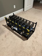 8 GPU Mining Rig With 8 RTX 2060 Ready to mine Fully built