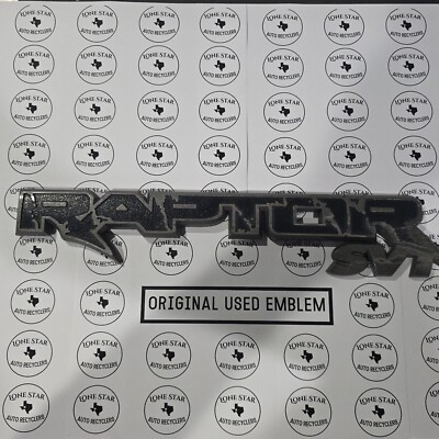 2010-2014 Ford F150 SVT Raptor Tailgate Emblem Used OEM (SCRATCHED/SCUFFED)