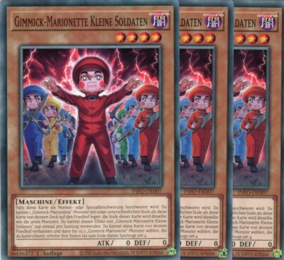 yugioh 3x Gimmick Puppet Little Soldiers INFO-EN007 COMMON 1ST EDITION GERMAN