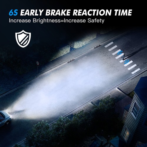 Bevinsee V45 2x H7 LED Headlight Bulbs 6000K White 22000LM Canbus Error Free UK - Picture 6 of 8
