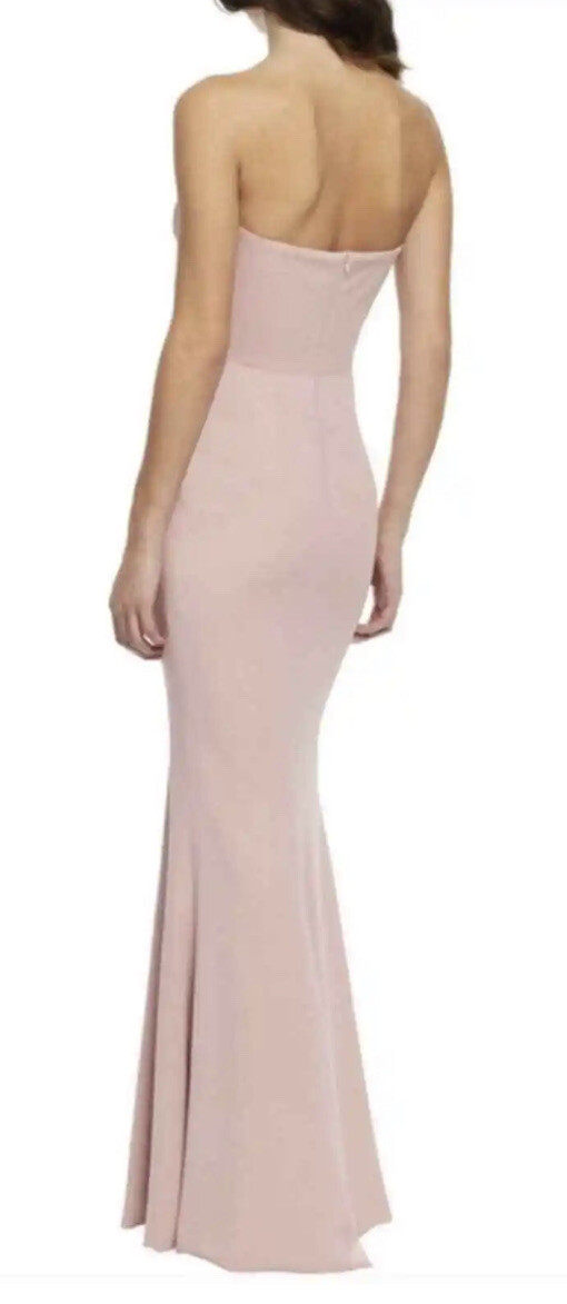 dress the population ellen gown Dress the Population Women's Colleen Floral Jacquard Strapless Mermaid Gown - White