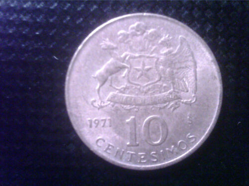 CHILE 10 CENTESIMOS 1971 APR13F - Picture 2 of 2