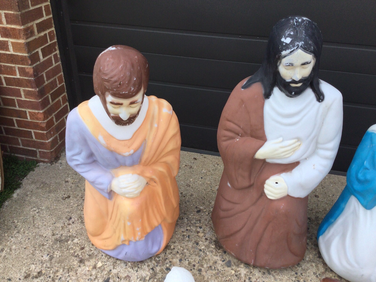 Vintage Empire Nativity Set 12 Piece Christmas Lighted Blow Mold Life