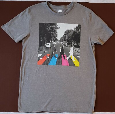 THE BEATLES Size Medium Old Navy Brand Gray T-Shirt