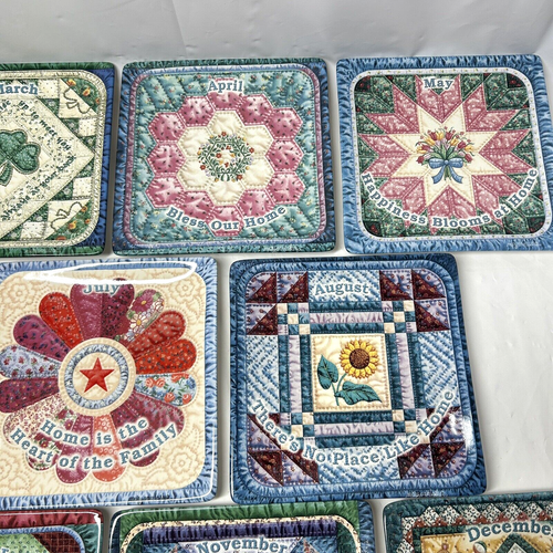 Bradford Exchange Month Plates Seasons of Home Quilt Lot of 11 Vintage 2000/2001 - Picture 3 of 14