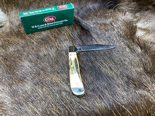 1998 Case Long Tailed "C" Copperlock Knife Genuine Stag Handles Mint Box 1231 - Picture 8 of 16