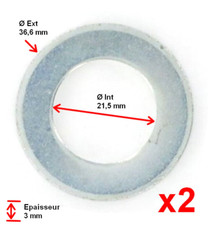 71002 Rondelle (x2) 21,5 x 36,6 x 3 mm tondeuse ETESIA WOLF