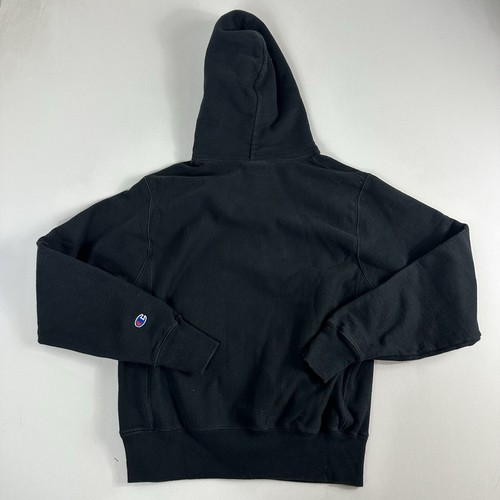 Vintage Champion Reverse Weave Hoodie Mens Small Sweatshirt Sweater Black Thick - Picture 2 of 8