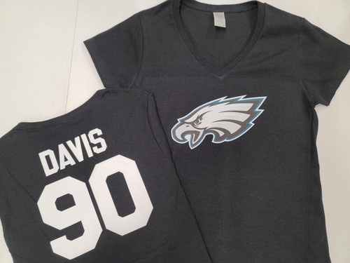Ropa para mujer 20827 PHILADELPHIA EAGLES ""Receptor Elegible"" cuello en V camisa NEGRA - Imagen 4 de 11
