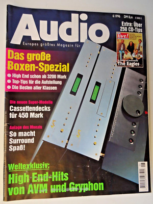 AUDIO 6/96, SONY X 707 ES SWOBODA, GRYPHON TABU,AVM EVOLUTION,TEUFEL M 80, M 800