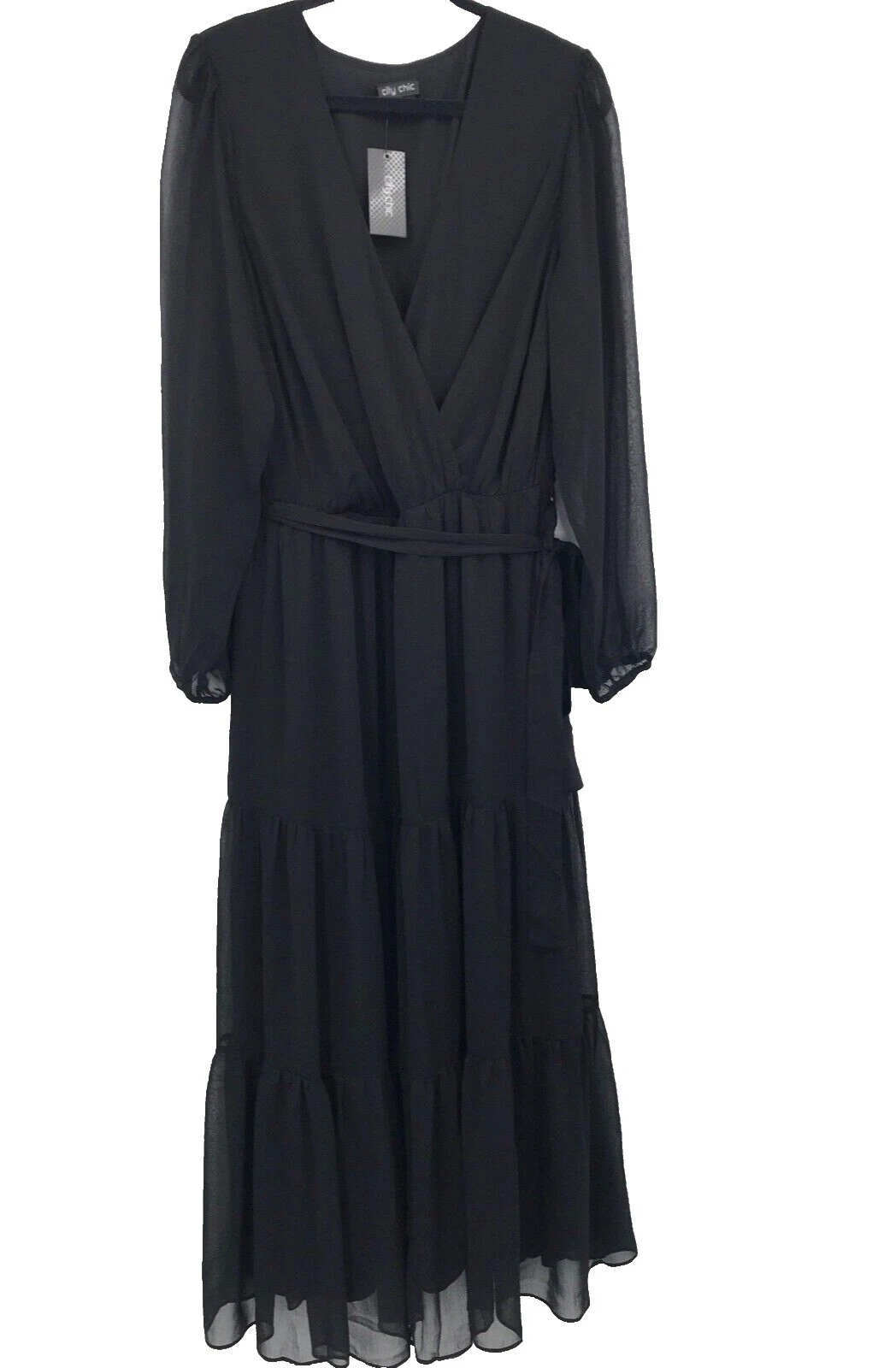 Long Sleeve Long Formal Wrap Dresses