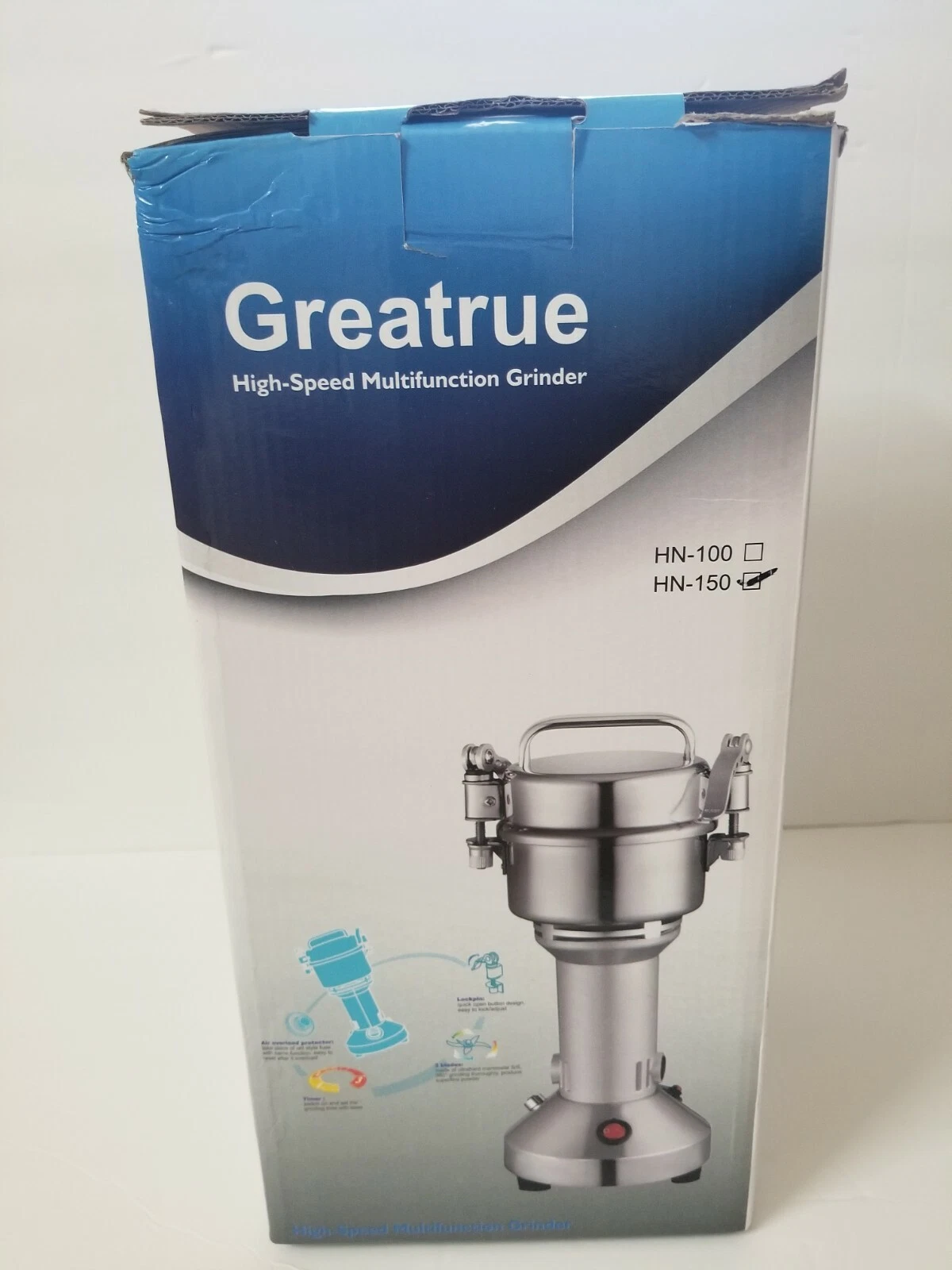 Greatrue Stainless Steel High-speed Spice Grinder Multifunction 110V