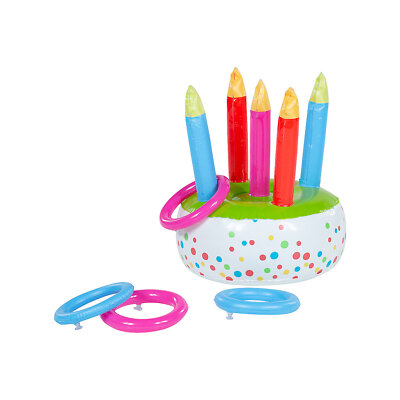 Cake Inflatable Ring Toss Game, Toys, 4 Pieces