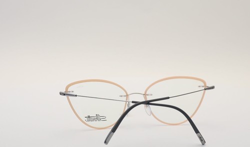 Silhouette 5500 JC 7310 Cat Eye Beige Womens Eyeglasses 54mm - Picture 6 of 7