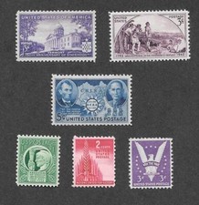 T&G STAMPS - 1941-1943 COMPLETE YEAR SETs ALL MNH 6 STAMPS