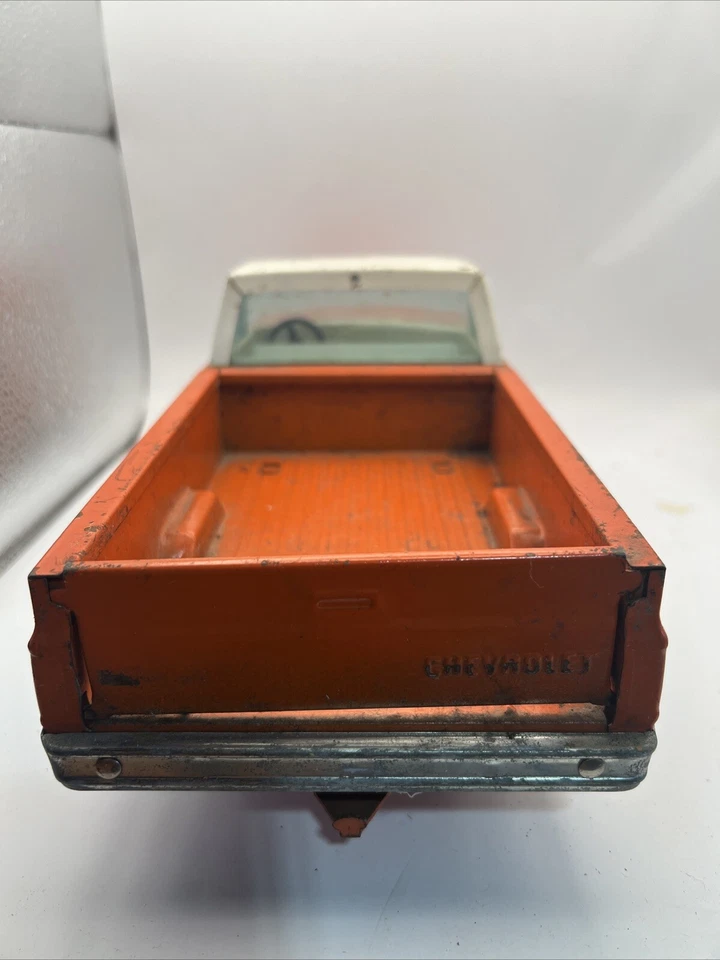 Camioneta Chevrolet vintage de acero prensado Nylint de los años 70 naranja Foto 3 de 4
