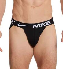 1 Men's Nike dri-fit essential Micro Jockstrap jock strap Black White S Small