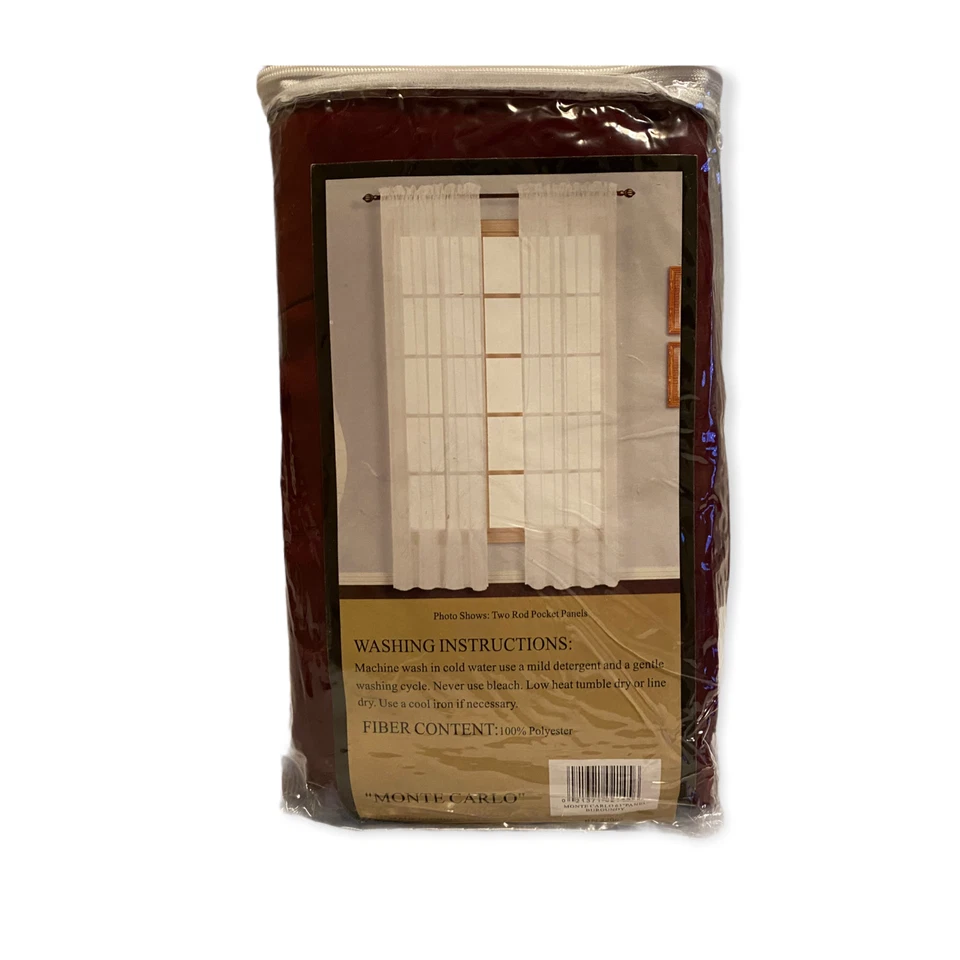 United 57" x 63" Monte Carlo Voile Window Curtain Panel - Image 3 of 4